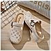 Scarpe Da Donna Basse Antiscivolo Compatibili Con Stile Casual, Chiusura A Punta, Scarpe Forate In Pvc Color Avorio Per Uso Esterno E Interno  M - Foto miniatura 7