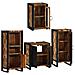 Set di mobili per il bagno 4 pcs Legno massello riciclato - Foto miniatura 4