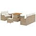 Set Divano da Giardino 8 pcs Beige e Crema 80 x 80 x 71 cm - Foto miniatura 1