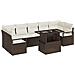 Set Divano da Giardino 8 pcs Marrone Poly Rattan - Foto miniatura 1