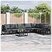 Set Divano da Giardino con cuscino 8 pcs Nero Alluminio - Foto miniatura 2
