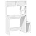 Scrivania con Mensole Bianca 100x45x140 cm in Legno Multistrato - Foto miniatura 1
