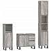 Set Mobili da Bagno 3 pz Grigio Sonoma in Legno Multistrato - Foto miniatura 1