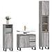 Set Mobili da Bagno 3 pz Grigio Sonoma in Legno Multistrato - Foto miniatura 3