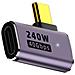 Adattatore Multifunzionale 240w: Usb4.0 Type-c Maschio-femmina A Gomito Laterale 40gbps - Foto miniatura 3