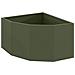 Vaso d'angolo Oliver verde 60 x 60 x 35 cm Acciaio - Foto miniatura 1
