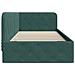 Cornice del letto ad angolo Verde Scuro 90 x 190 cm Velluto - Foto miniatura 6