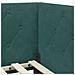 Cornice del letto ad angolo Verde Scuro 90 x 190 cm Velluto - Foto miniatura 8