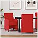 Sedie da Pranzo con Ruote con ruote 2 pcs Rosso 58 x 65 x 98 cm - Foto miniatura 2