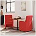 Sedie da Pranzo con Ruote con ruote 2 pcs Rosso 58 x 65 x 98 cm - Foto miniatura 3