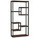 Lopa Scaffale Alto In Stile Industriale In Effetto Legno E Nero - 182 Cm - Foto miniatura 1