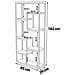Lopa Scaffale Alto In Stile Industriale In Effetto Legno E Nero - 182 Cm - Foto miniatura 2
