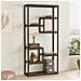 Lopa Scaffale Alto In Stile Industriale In Effetto Legno E Nero - 182 Cm - Foto miniatura 5