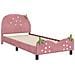 Struttura letto bambini con testata Rosa 80 x 200 cm Velluto - Foto miniatura 4