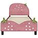 Struttura letto bambini con testata Rosa 80 x 200 cm Velluto - Foto miniatura 5