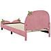 Struttura letto bambini con testata Rosa 80 x 200 cm Velluto - Foto miniatura 7