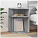 Tavolino Grigio Sonoma 39,7 x 39,7 x 60 cm Legno multistrato - Foto miniatura 2