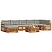 Set divani con cuscino 8 pcs Grigio Naturale e Chiaro - Foto miniatura 3