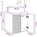 Mobile lavabo da parete Legno antico 49,5 x 44,5 x 65,5 cm - Foto miniatura 8