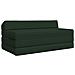 Divano Letto Pieghevole Verde Scuro 120 x 60 x 49 cm Tessuto - Foto miniatura 1