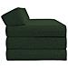 Divano Letto Pieghevole Verde Scuro 120 x 60 x 49 cm Tessuto - Foto miniatura 4