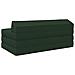 Divano Letto Pieghevole Verde Scuro 120 x 60 x 49 cm Tessuto - Foto miniatura 5