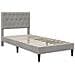 Struttura letto con materasso Grigio chiaro 100 x 200 cm - Foto miniatura 4