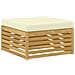 Set divani 6 pcs Bianco e Crema Legno di Acacia Massello - Foto miniatura 3