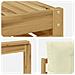 Set divani 6 pcs Bianco e Crema Legno di Acacia Massello - Foto miniatura 5