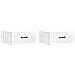 Mobiletto da notte a muro 2 pcs Bianco Lucido 49 x 34,5 x 20 cm - Foto miniatura 1