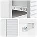 Mobiletto da notte a muro 2 pcs Bianco Lucido 49 x 34,5 x 20 cm - Foto miniatura 8