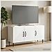 Mobile TV Bianco 99 x 34,5 x 50 cm Legno ingegnerizzato - Foto miniatura 4