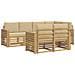 Set di divani da esterno 7 pcs Bianco e Beige - Foto miniatura 1