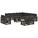 Set Divano da Giardino 14 pz Grigio e Grigio Scuro polyrattan - Foto miniatura 1