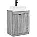 Set di mobili per il bagno Sonoma grigio Legno ingegnerizzato - Foto miniatura 1