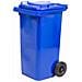 Pattumiera Lt. 120 Con Ruote Blu - Foto miniatura 3