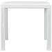 Tavolo Da Giardino Bianco 79x79x72 Cm In Plastica Stile Rattan - Foto miniatura 3