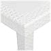 Tavolo Da Giardino Bianco 79x79x72 Cm In Plastica Stile Rattan - Foto miniatura 4