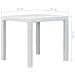 Tavolo Da Giardino Bianco 79x79x72 Cm In Plastica Stile Rattan - Foto miniatura 5