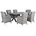 Set Da Giardino Grigio Con Tavolo E 6 Sedie Cascais - Foto miniatura 16