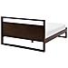 Letto In Legno Marrone Scuro Con Rete A Doghe 140 X 200 Cm Giulia - Foto miniatura 17