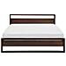 Letto In Legno Marrone Scuro Con Rete A Doghe 140 X 200 Cm Giulia - Foto miniatura 9