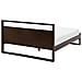 Letto In Legno Marrone Scuro Con Rete A Doghe 140 X 200 Cm Giulia - Foto miniatura 13