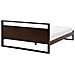 Letto In Legno Marrone Scuro Con Rete A Doghe 140 X 200 Cm Giulia - Foto miniatura 10