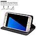 Custodia Compatibile Con Samsung Galaxy S7 In Blu Scuro Nero - Coperchio Protettiva Con Chiusura Magnetica, Funzione Stand E Tasca Per Le Carte - Foto miniatura 6
