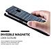 Custodia Compatibile Con Samsung Galaxy S7 In Blu Scuro Nero - Coperchio Protettiva Con Chiusura Magnetica, Funzione Stand E Tasca Per Le Carte - Foto miniatura 7