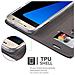 Custodia Compatibile Con Samsung Galaxy S7 In Blu Scuro Nero - Coperchio Protettiva Con Chiusura Magnetica, Funzione Stand E Tasca Per Le Carte - Foto miniatura 8