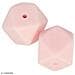 Perlina Di Silicone Esagonale X 2 - 17 Mm - Rosa Cipria - Foto miniatura 1