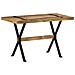 Tavolo Da Pranzo 120x60x76 Cm In Legno Di Mango Grezzo - Foto miniatura 1