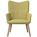 Poltrona Relax Con Sgabello 62x68,5x96 Cm Verde In Tessuto - Foto miniatura 3
